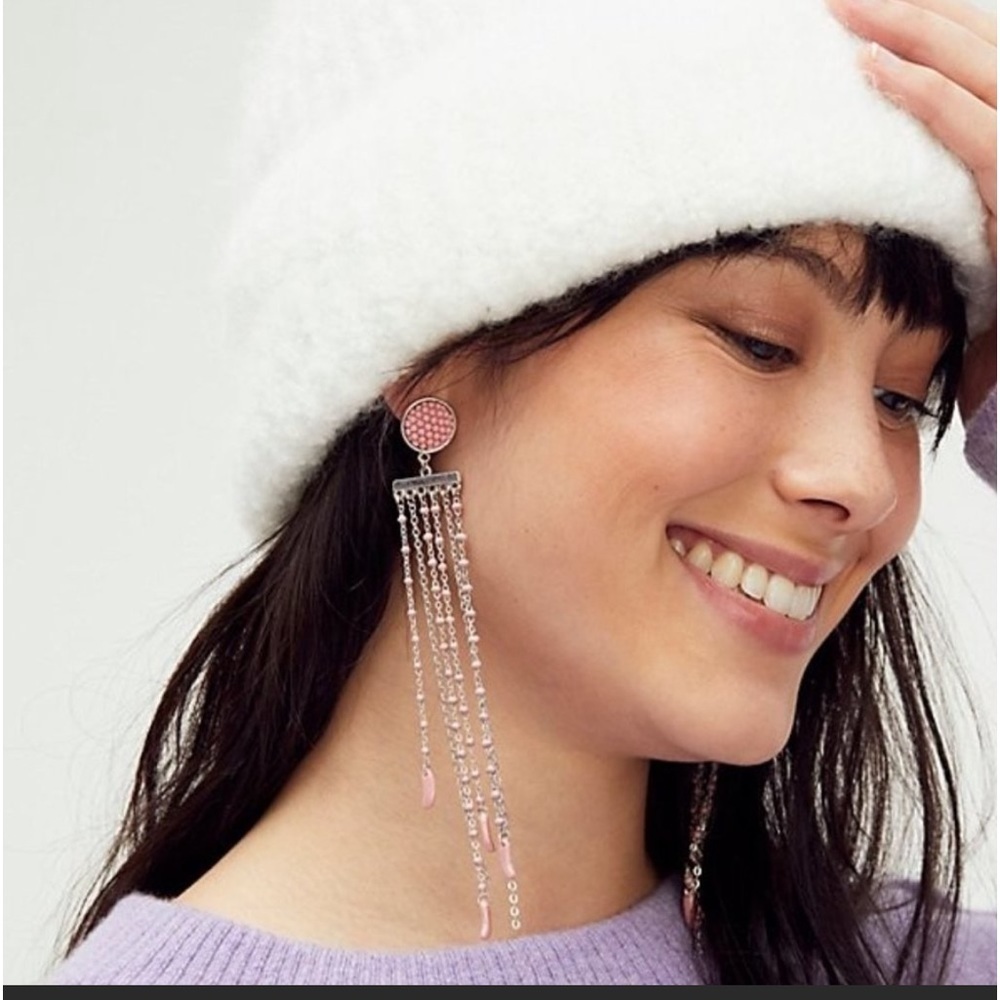 NWT Free People By the Way Earrings in pink